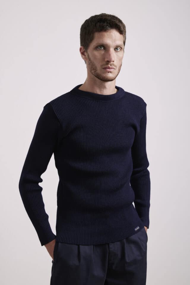 Pull traditionnel militaire en pure laine pour homme