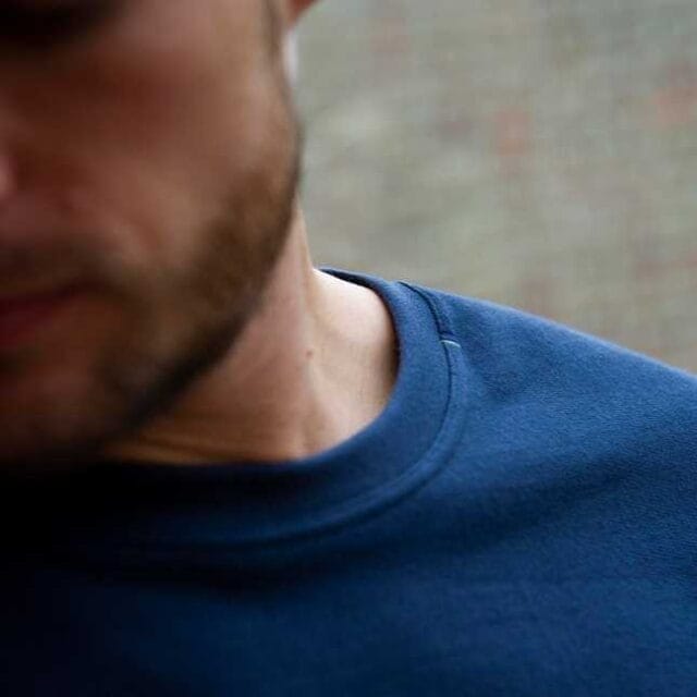 Sweat coton bio marine mixte (collection Ressource) Achel par Lemahieu