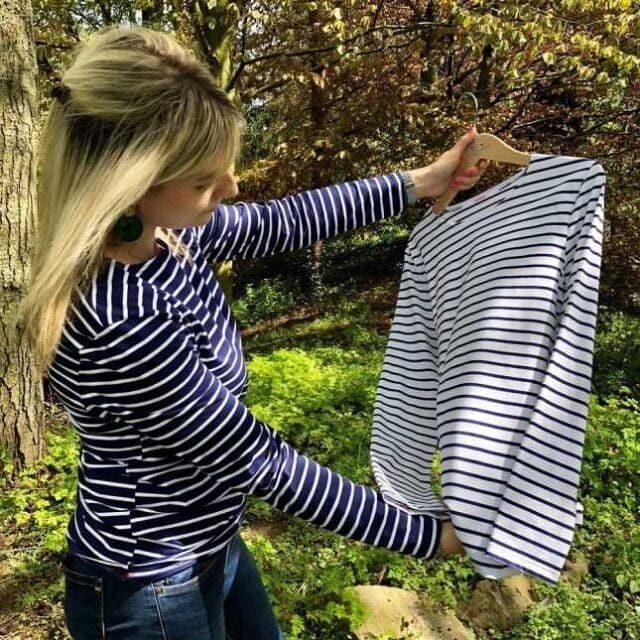 T shirt marinière Blanc Achel par Lemahieu