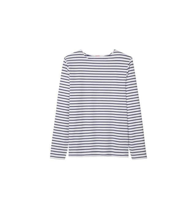 T shirt marinière Blanc Achel par Lemahieu