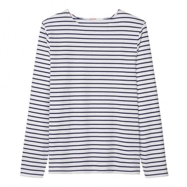 T shirt marinière Blanc Achel par Lemahieu