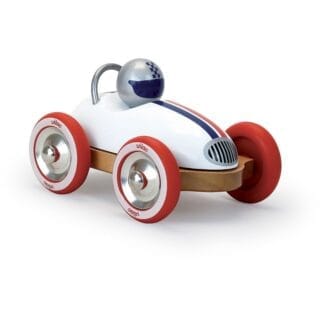 Vilac - Voiture en bois Roadster vintage blanc