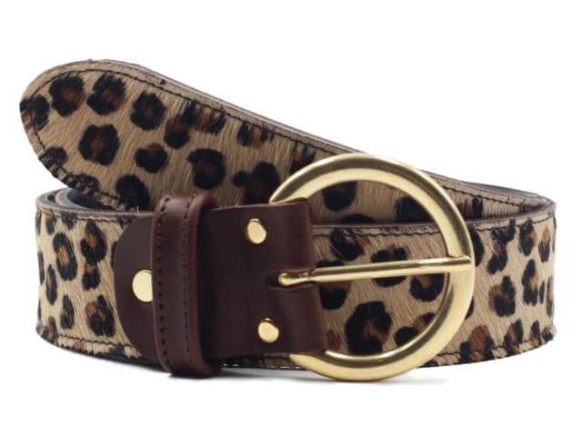 Jules et Jenn ceinture boheme leopard Ceinture en cuir motif léopard