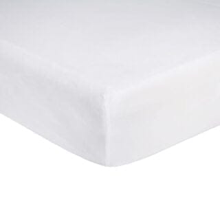 Drap housse en coton bio Blanc d’écume par la marque À Demain le linge français À Demain le linge français - Drap housse en coton bio Blanc d’écume