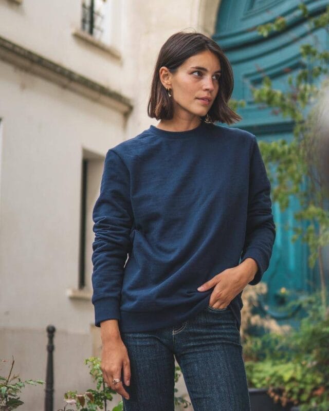 Sweat mixte bleu marine Hero Recycle