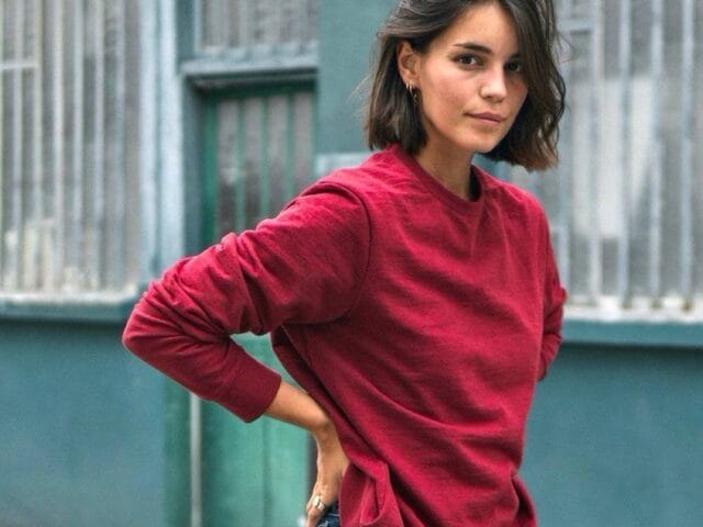 Sweat mixte grenat Hero Recycle