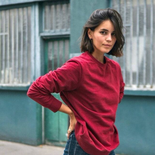 Sweat mixte grenat Hero Recycle