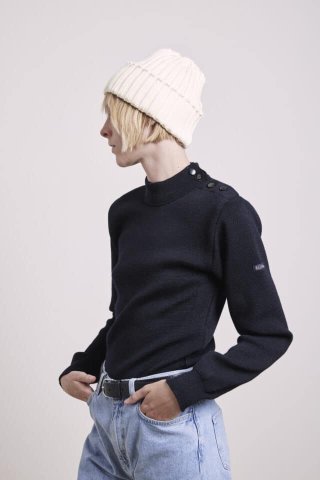 Le Minor - Bonnet à côtes beige écume