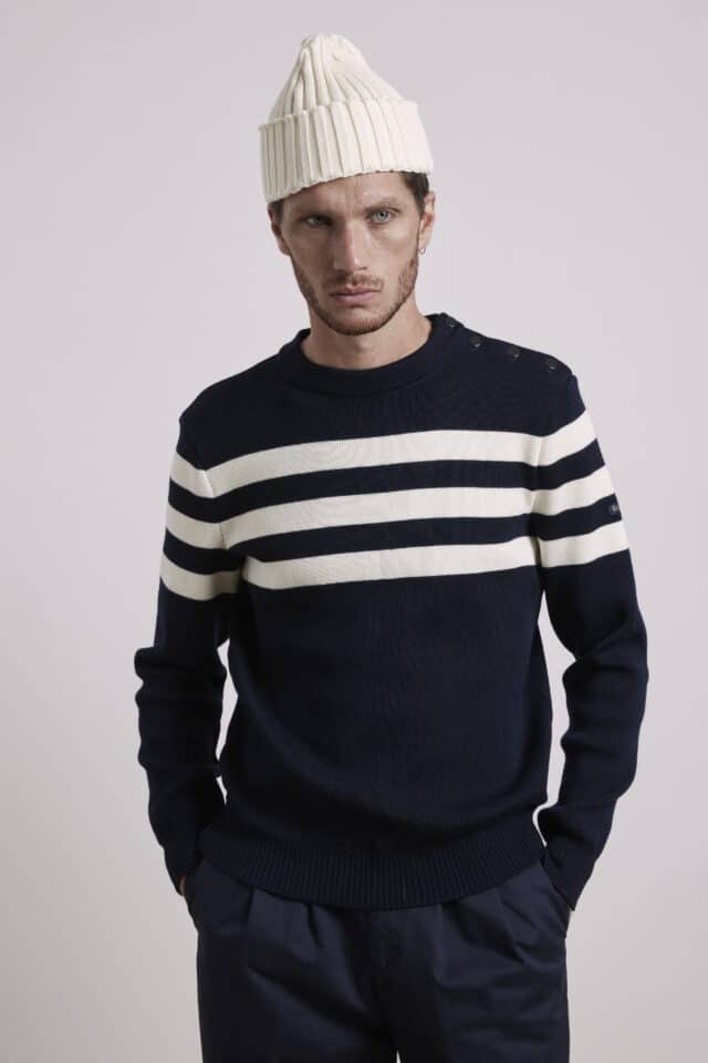 Le Minor - Bonnet à côtes beige écume