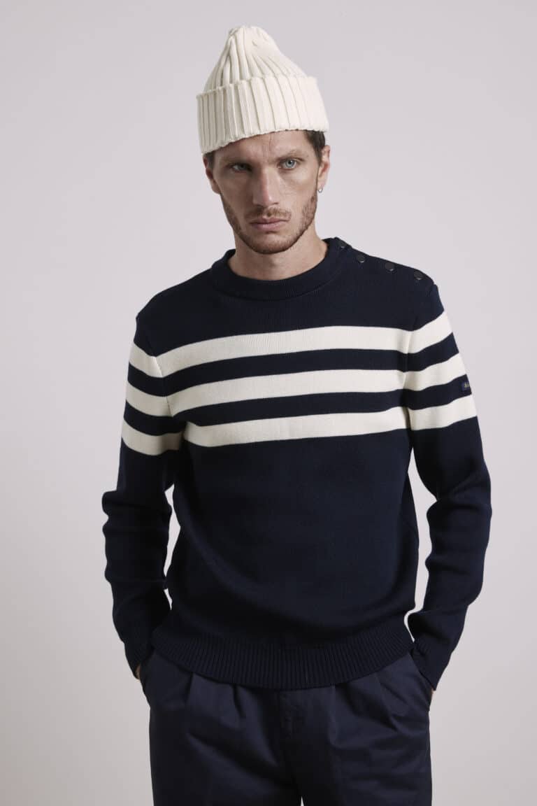 Le Minor - Bonnet à côtes beige écume