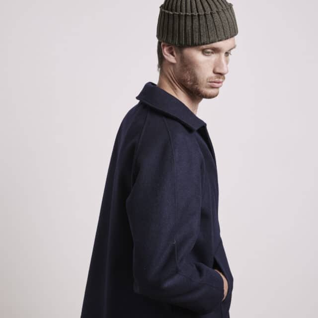 Le Minor - Bonnet à côtes bleu brun côtier