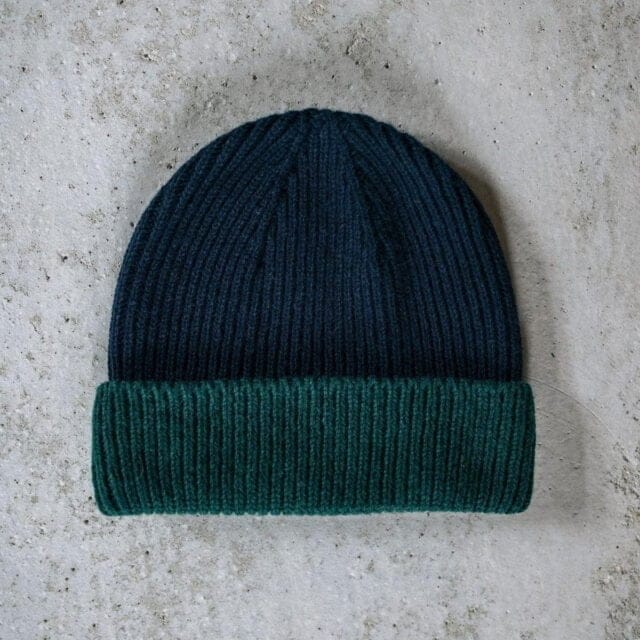 Montlimart - Bonnet bicolore vert sapin marine