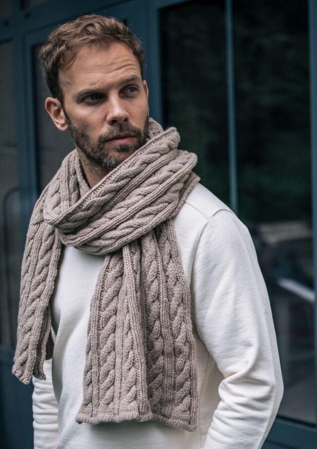 Montlimart - Écharpe Torsade beige chine