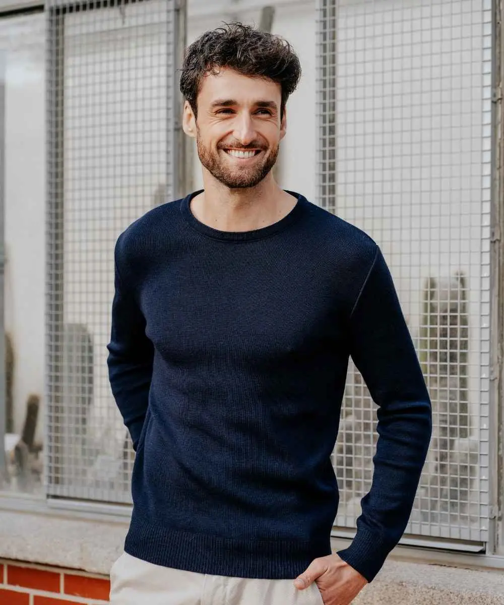 Pull Vintage Homme 100% Laine - Beige Et Noir - Taille M - Made In Italy - Occasion TB