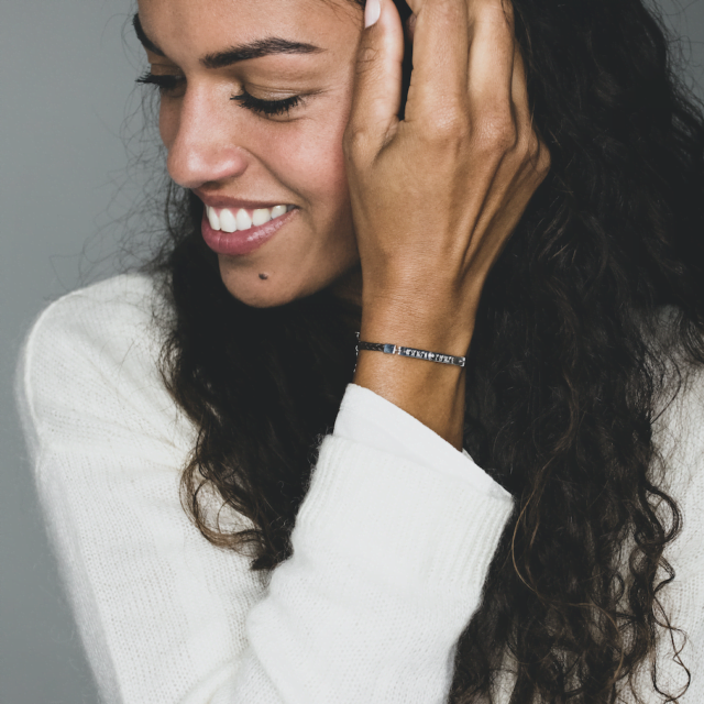 Gemografic - Bracelet Horizon Cordon personnalisable
