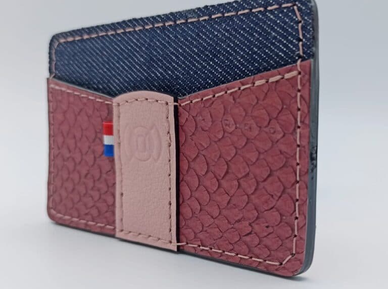 Nodie's porte-cartes en cuir de saumon