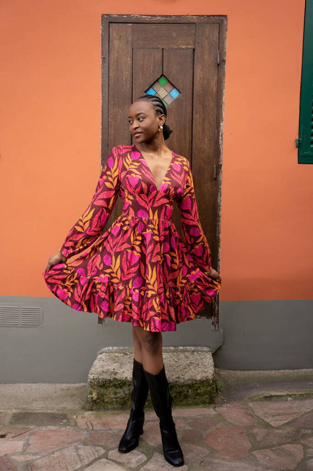 Nevice vêtements éthiques - Robe évasée à col en V