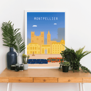 Affiches minimalistes illustrant les villes de France