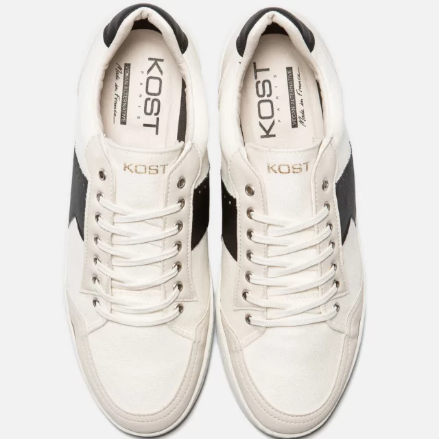 Kost Paris - Sneakers Toile Blanc Made in France Homme