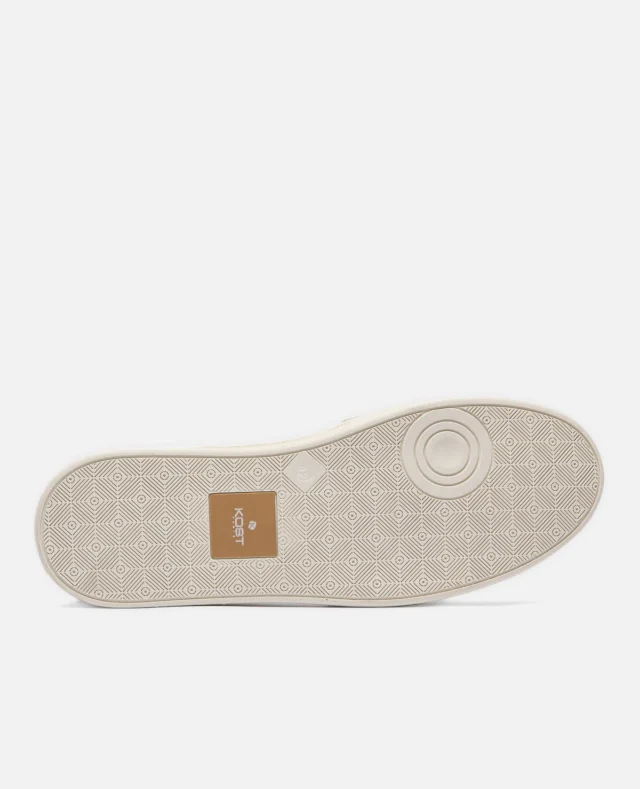 Kost Paris - Sneakers en cuir blanc et kaki homme Jerry