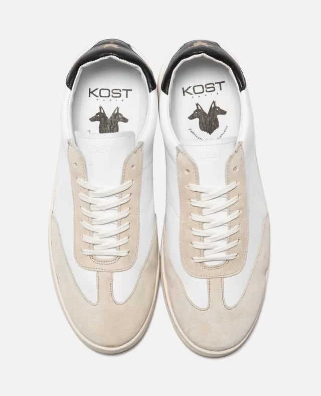 Kost Paris - Sneakers en cuir blanc homme Jerry
