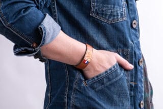 Nodie&rsquo;s - Bracelet Lily Sam en cuir camel
