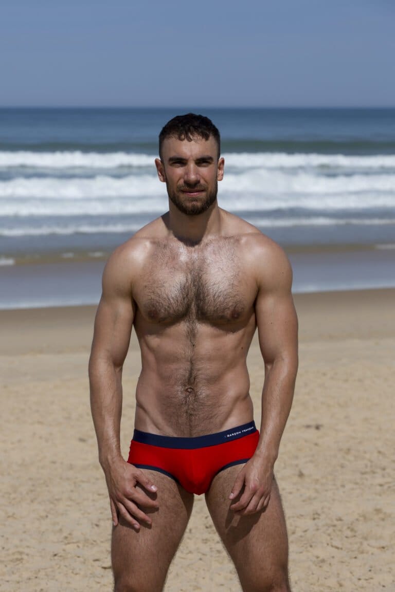 Garçon Français - Slip de bain rouge