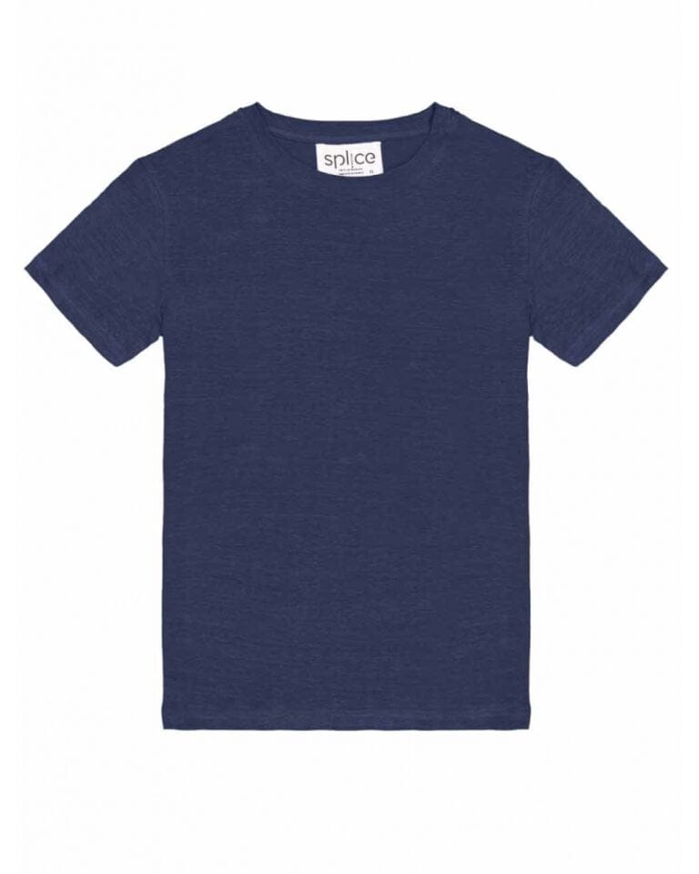 Splice - Tee-shirt manches courtes en lin mixte Linetlautre - Bleu ardoise