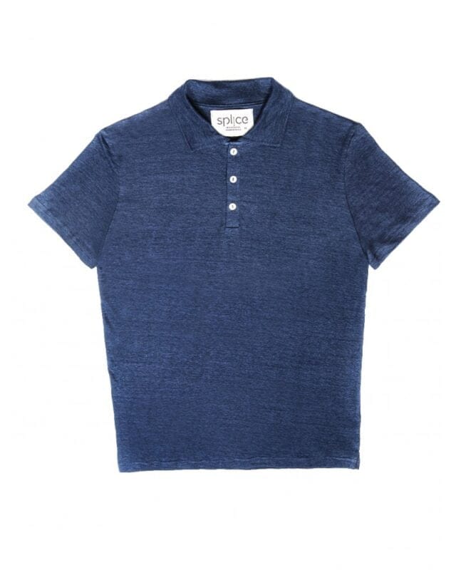 Splice - Polo en lin manches courtes Lincontournable - Bleu ardoise