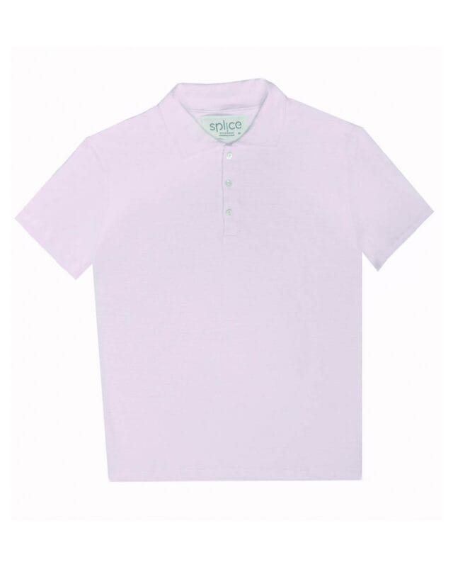 Splice - Polo en lin manches courtes Lincontournable - Rose poudre