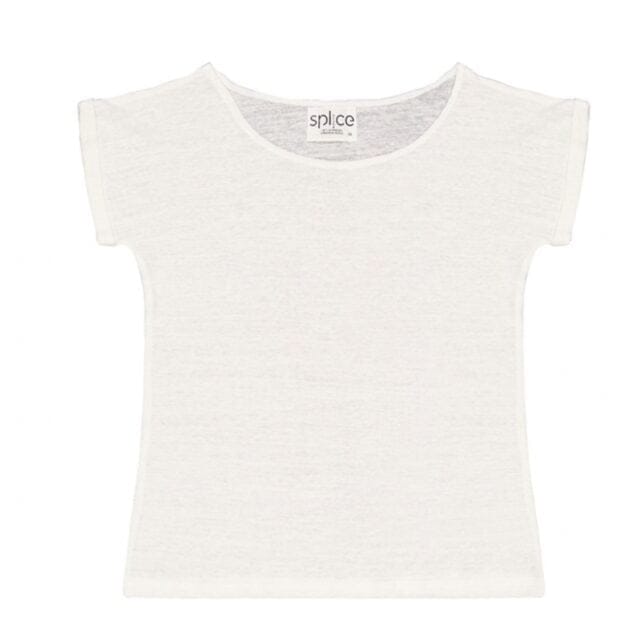 Splice - Tee-shirt col bateau en lin Lindémodable - Blanc optique