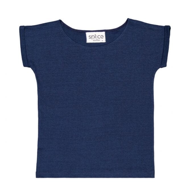 Splice - Tee-shirt col bateau en lin Lindémodable - Bleu ardoise