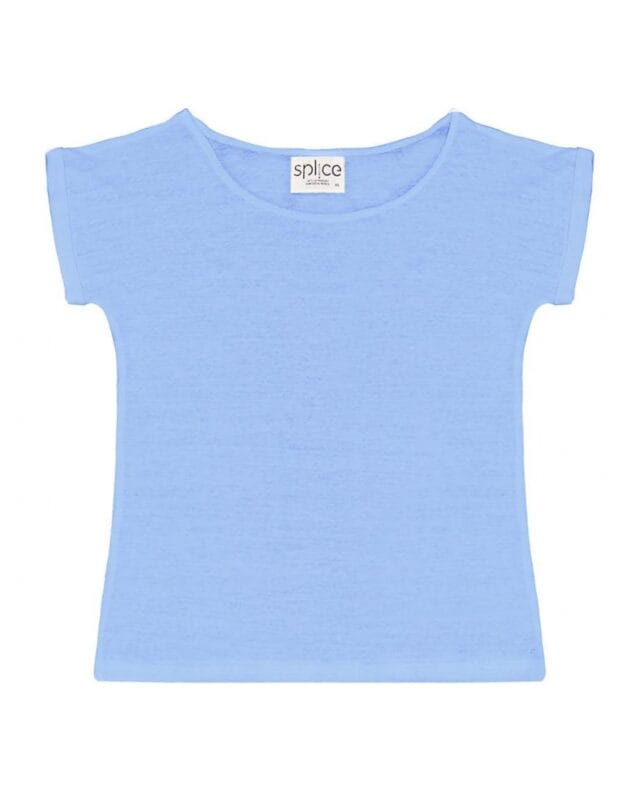 Splice - Tee-shirt col bateau en lin Lindémodable - Bleu ciel