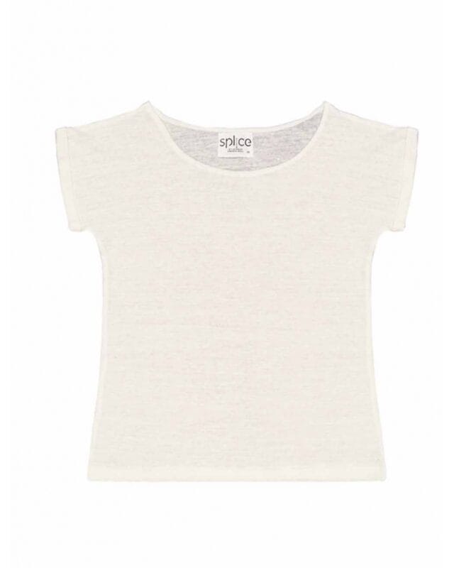 Splice - Tee-shirt col bateau en lin Lindémodable - Simplement ivoire