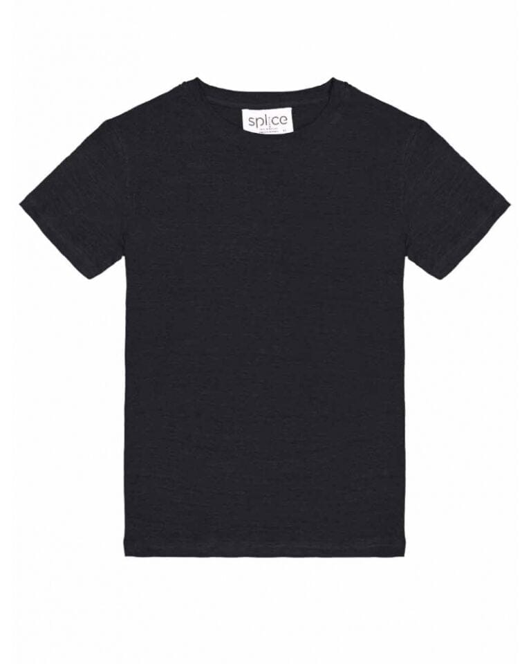 Splice - Tee-shirt manches courtes en lin mixte Linetlautre - Noir smoky