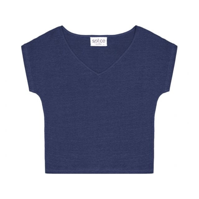 Splice - Tee-shirt manches kimono paris Lintriguant - Bleu ardoise