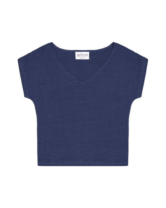 Splice - Tee-shirt manches kimono paris Lintriguant - Bleu ardoise