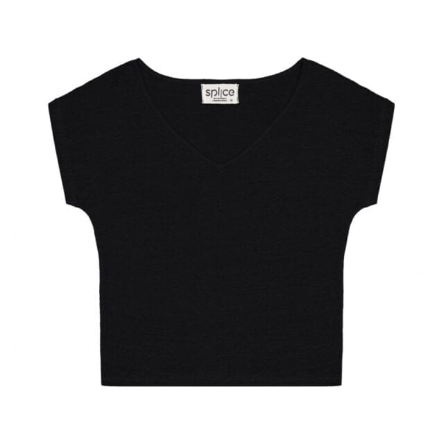 Splice - Tee-shirt manches kimono paris Lintriguant - Noir smoky