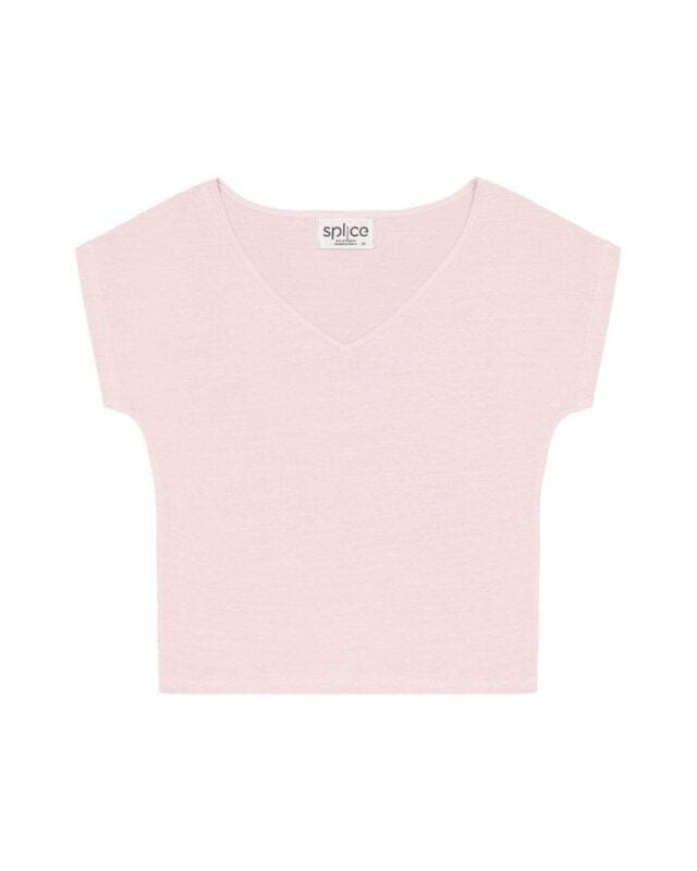 Splice - Tee-shirt manches kimono paris Lintriguant - Rose poudre