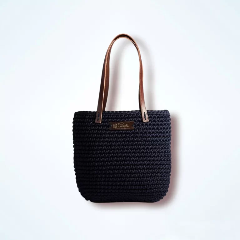 Georgetta - Sac cabas fait main bleu nuit Wendy
