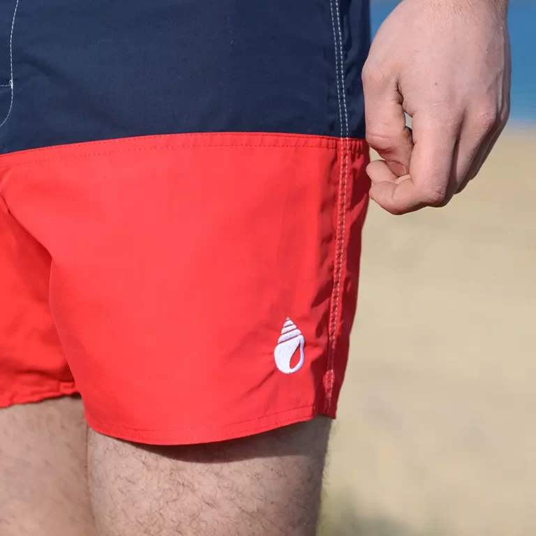 Jo Bigorneau - Short de bain marine rouge Skipper