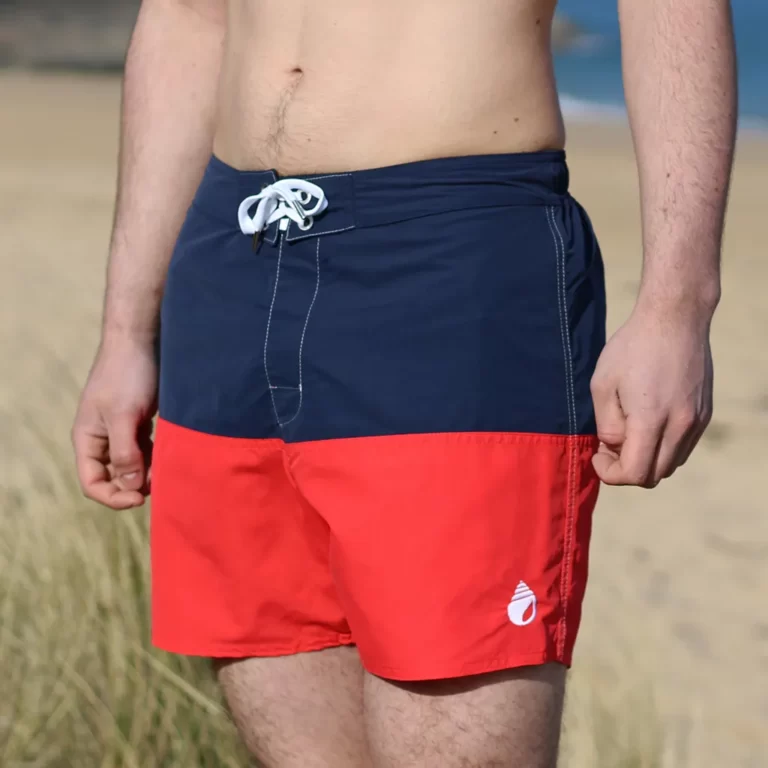 Jo Bigorneau - Short de bain marine rouge Skipper