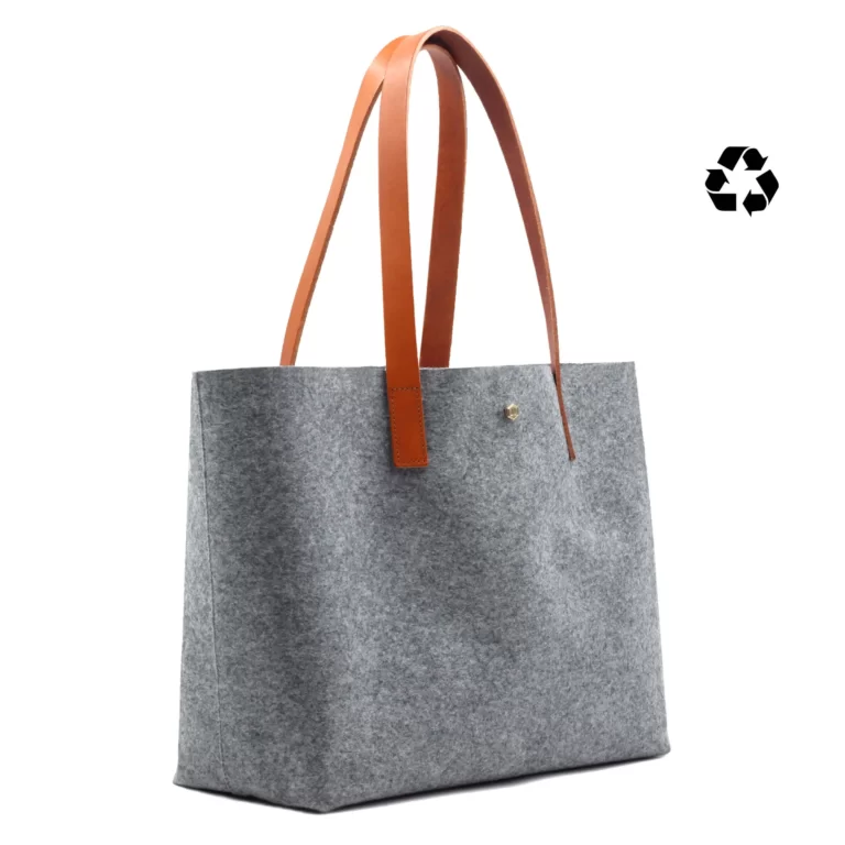Jules et Jenn - Sac cabas drap de laine gris