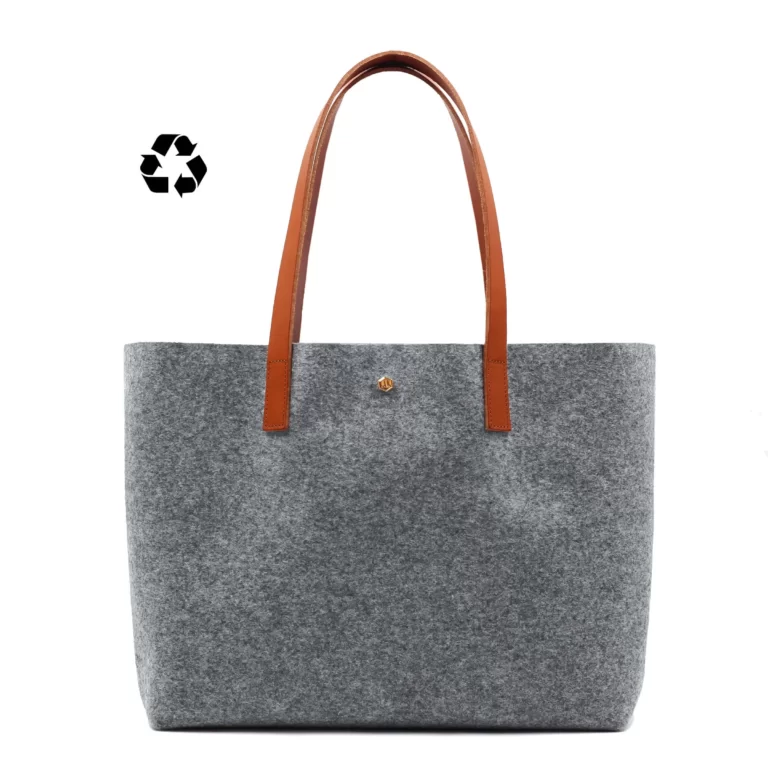 Jules et Jenn - Sac cabas drap de laine gris