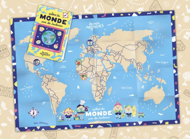 Les mini mondes - La carte du monde pliable