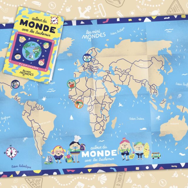 Les mini mondes - La carte du monde pliable