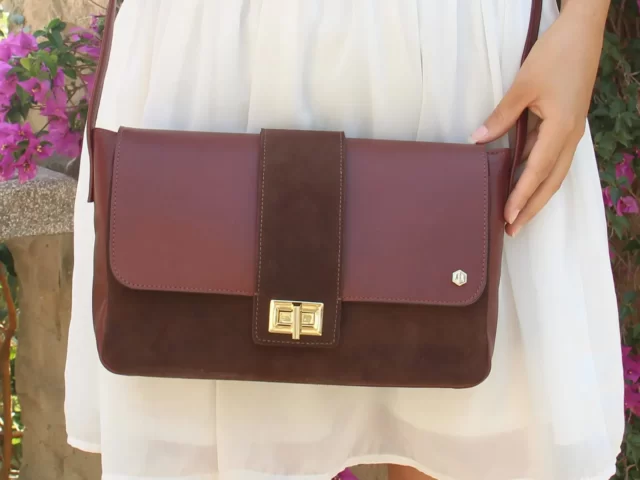 Jules et Jenn - Sac bandoulière cuir marron