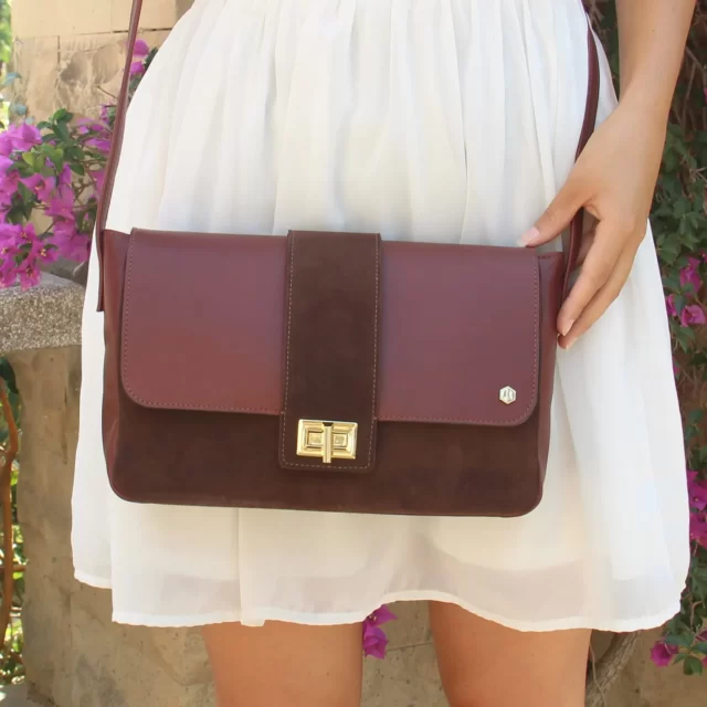 Jules et Jenn - Sac bandoulière cuir marron