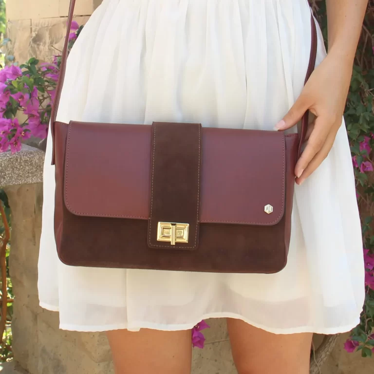 Jules et Jenn - Sac bandoulière cuir marron
