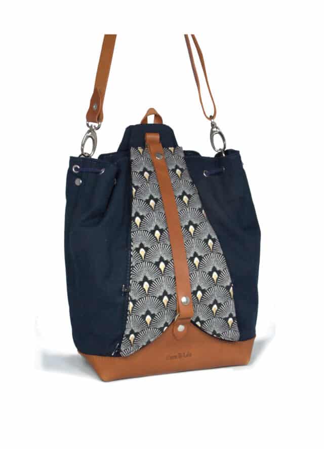 Cam & Léo - Sac personnalisable Phoenix + talisman éventail fleur de lin